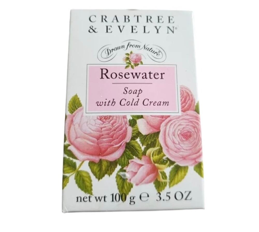 Crabtree & Evelyn Rosewater Soap with Cold Cream NEW IN BOX 3.5 oz. Discontinued